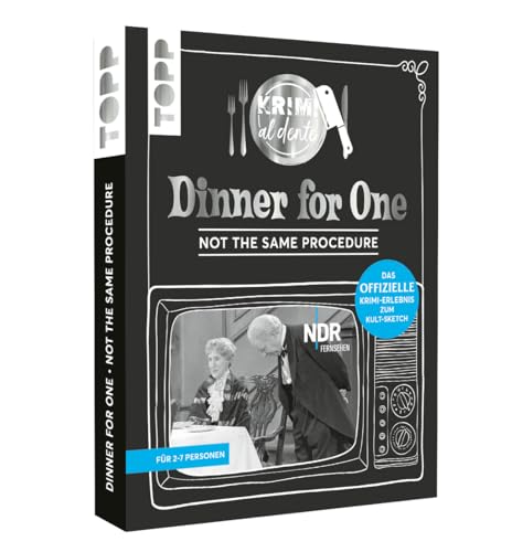 Krimi al dente - Dinner for One: Not The Same Procedure. Krimidinner für 2-7 Personen- Das offizielle Krimi-Erlebnis zum Kult-Sketch- Krimispiel für Zuhause- Komplett-Set für das perfekte Krimi Dinner