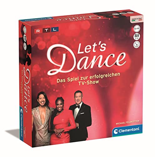 Clementoni Let's Dance Brettspiel - Das Spiel zur erfolgreichen TV-Show - Gesellschaftsspiel & Familienspiel für 2-6 Spieler ab 10 Jahren, 59316